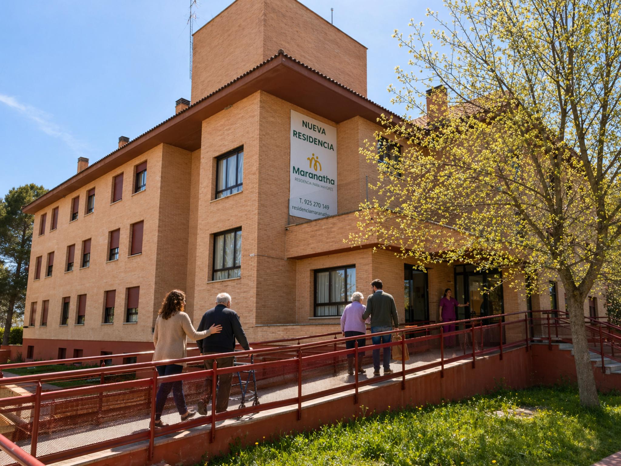 entrada residente y familares residencia alzheimer Toledo residencia geriátrica en Magán - Toledo